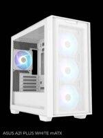 Balts datora korpuss ar ventilatoriem