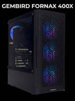 Melns datora korpuss ar apgaismojumu