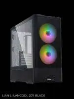 Melns datora korpuss ar RGB