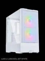 Balts datora korpuss ar RGB
