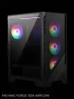 Melns datora korpuss ar RGB