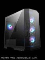 Melns datora korpuss ar apgaismojumu