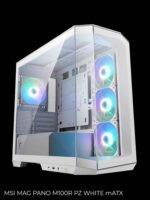 Balts datora korpuss ar apgaismojumu