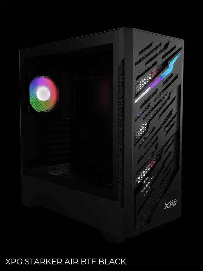 Melns datora korpuss ar RGB