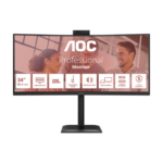 AOC CU34E4CW | 34 " | VA | UWQHD | 120 Hz | 4 ms | 3440 x 1440 pikseļi | 350 cd/m² | HDMI portu skaits 2 | Melns