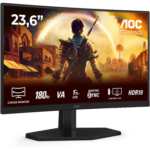 AOC | Spēļu monitors | C24G42E | 24 " | VA | FHD | 16:9 | 180 Hz | 0,5 ms | 1920 x 1080 pikseļi | 250 cd/m² | HDMI portu skaits 2 | Melns