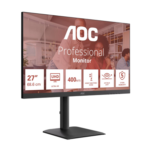AOC U27E4CV | 27 " | IPS | UHD | 16:9 | 60 Hz | 4 ms | 3840 x 2160 pikseļi | 400 cd/m² | HDMI portu skaits 2 | Melns