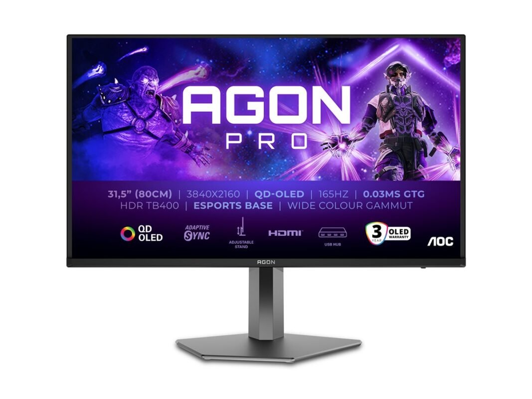 Monitors AOC AG326UD 32 " , OLED, 165 Hz, 0,03 ms