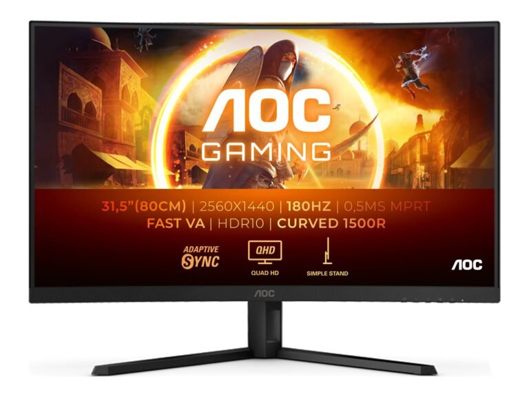 Monitors AOC CQ32G4VE, 31.5 ", VA, QHD, 180 Hz, 1 ms