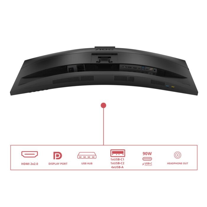 Monitorius AOC CU34E4CW 34 ", VA, UWQHD, 120 Hz, 4 ms