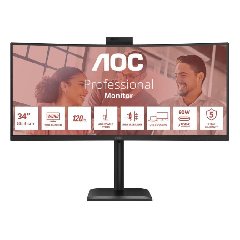Monitors AOC CU34E4CW 34 ", VA, UWQHD, 120 Hz, 4 ms