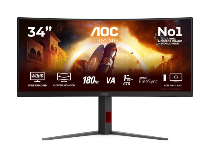 Monitorius AOC CU34G4 34 ", Fast VA, UWQHD, 180 Hz, 1 ms