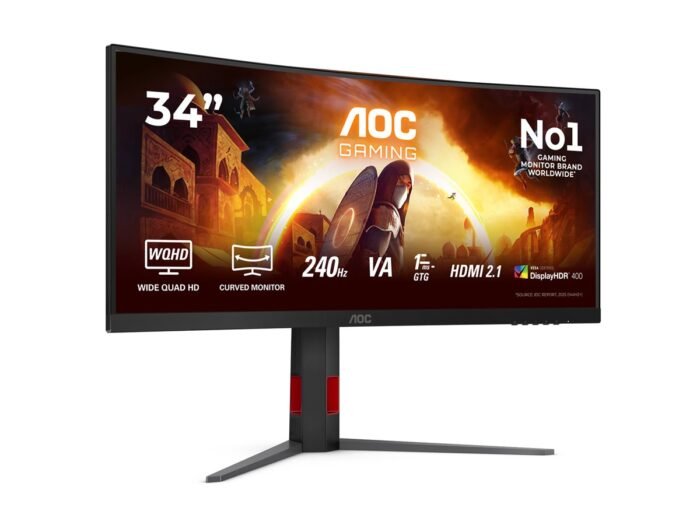 Monitorius AOC CU34G4Z, 34 ", Fast VA, 240 Hz, 1 ms