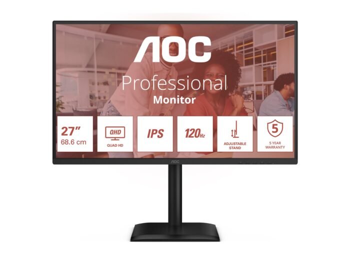 Monitorius AOC Q27E4U 27 ", IPS, QHD , 120 Hz, 4 ms