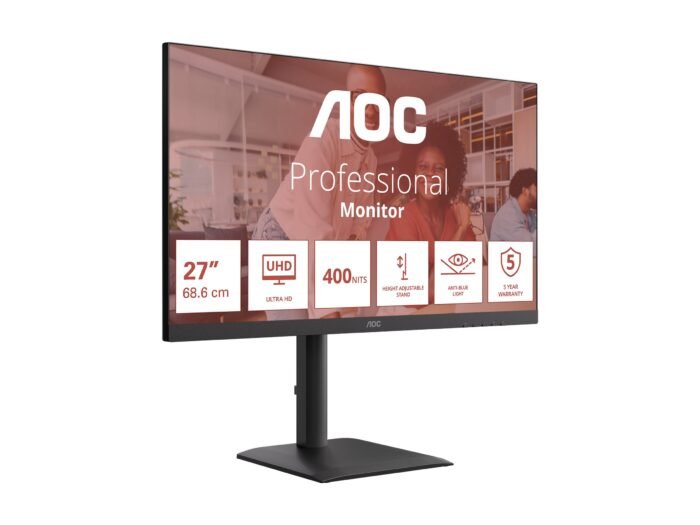 Monitorius AOC U27E4CV 27 ", IPS, UHD, 60 Hz,4 ms