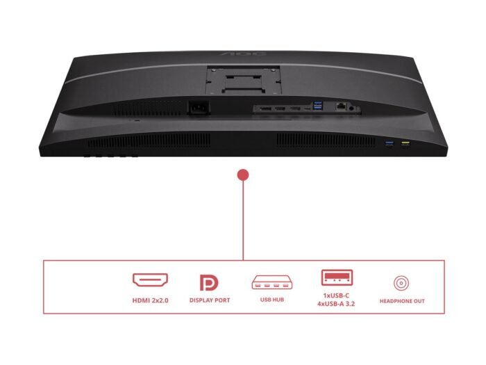 Monitorius AOC U27E4CV 27 ", IPS, UHD, 60 Hz,4 ms