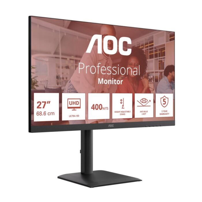 Monitorius AOC U27E4CV 27 ", IPS, UHD, 60 Hz,4 ms