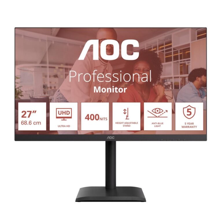 Monitors AOC U27E4CV 27 ", IPS, UHD, 60 Hz, 4 ms