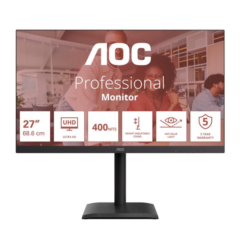 Monitors AOC U27E4CV 27 ", IPS, UHD, 60 Hz, 4 ms