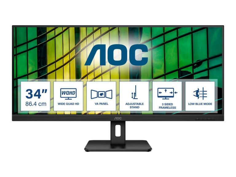 Monitors AOC U34E2M, 34 ", VA, WQHD, 100 Hz, 4 ms