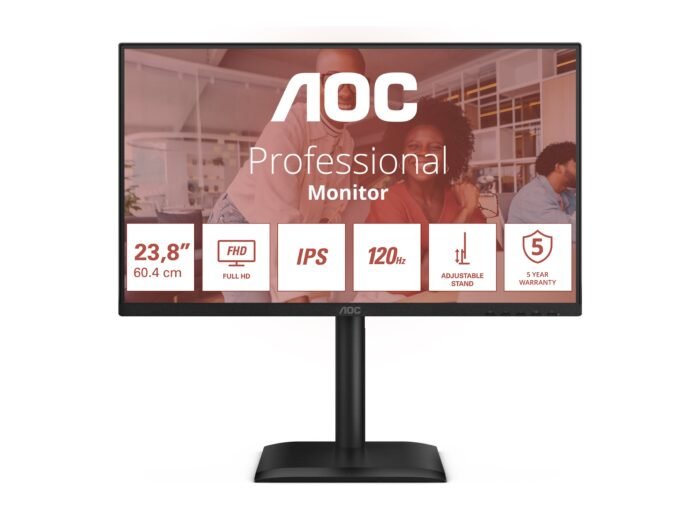 Monitorius AOC 24E4U, 23.8 ", IPS, FHD, 120 Hz, 4 ms