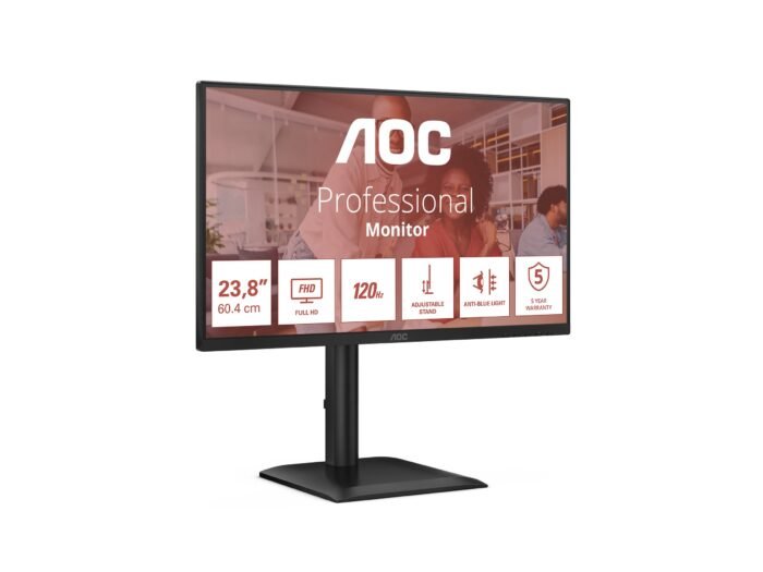 Monitorius AOC 24E4U, 23.8 ", IPS, FHD, 120 Hz, 4 ms