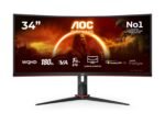 Monitorius AOC CU34G2XP/BK 34 ", VA, 180 Hz, 1 ms