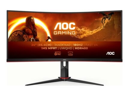Monitorius AOC CU34G2XP/BK 34 ", VA, 180 Hz, 1 ms