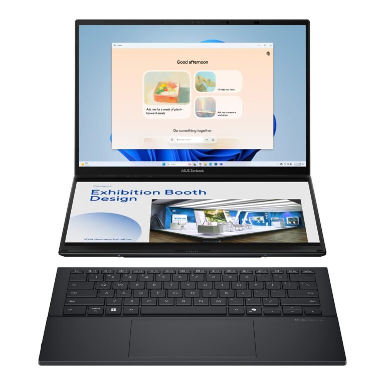 Asus | Zenbook Duo UX8406CA-PZ009W | Basalt Gray | 14" | OLED | Skārienekrāns | 3K | 2880 x 1800 pikseļi | Spīdīgs | Intel Core Ultra 9 | 285H | 32 GB | LPDDR5X | Cietvielas diska ietilpība 2000 GB | Intel Graphics | Windows 11 Home | 802.11be | Bluetooth versija 5.4 | Tastatūras valoda ASV starptautiskā | Tastatūras apgaismojums
