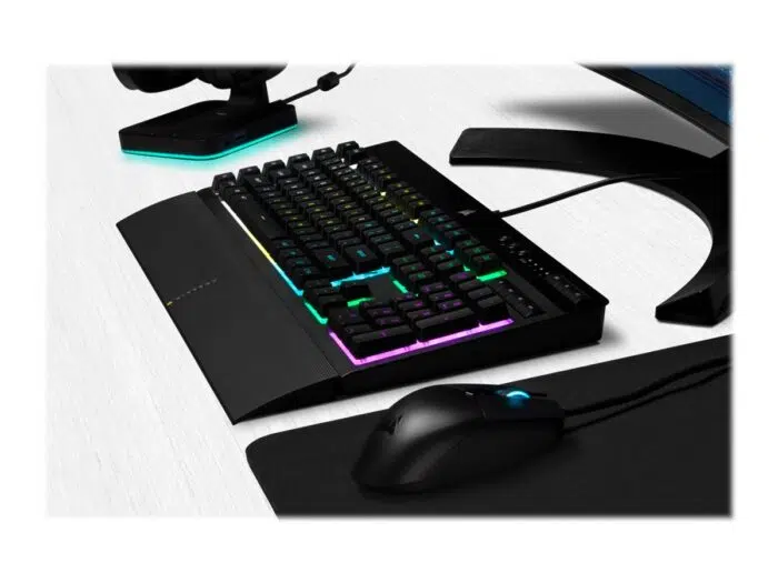 Tastatūra Corsair K55 RGB PRO RGB, Rubber Dome