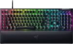 Mehāniskā tastatūra Razer BlackWidow V4, RGB, Yellow Switches, US, melna