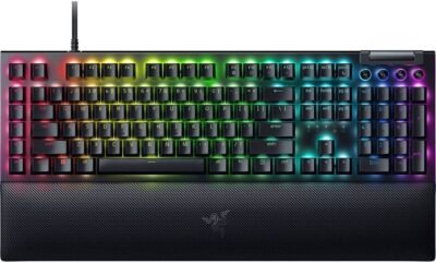 Mehāniskā tastatūra Razer BlackWidow V4, RGB, Yellow Switches, US, melna