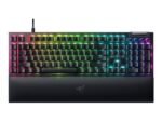 Mehāniskā tastatūra Razer BlackWidow V4, RGB, Yellow Switches, US, melna