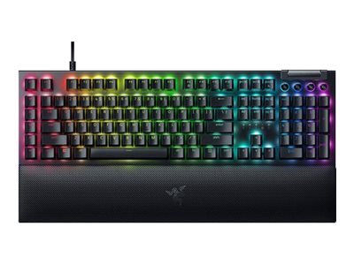 Mehāniskā tastatūra Razer BlackWidow V4, RGB, Yellow Switches, US, melna