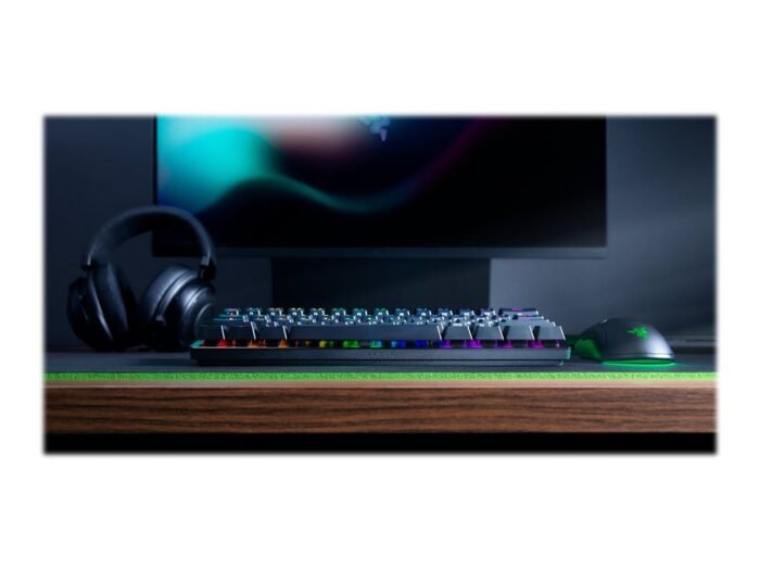 Tastatūra Razer Huntsman Mini 60% spēļu, Opto-Mechanical, RGB, NORD