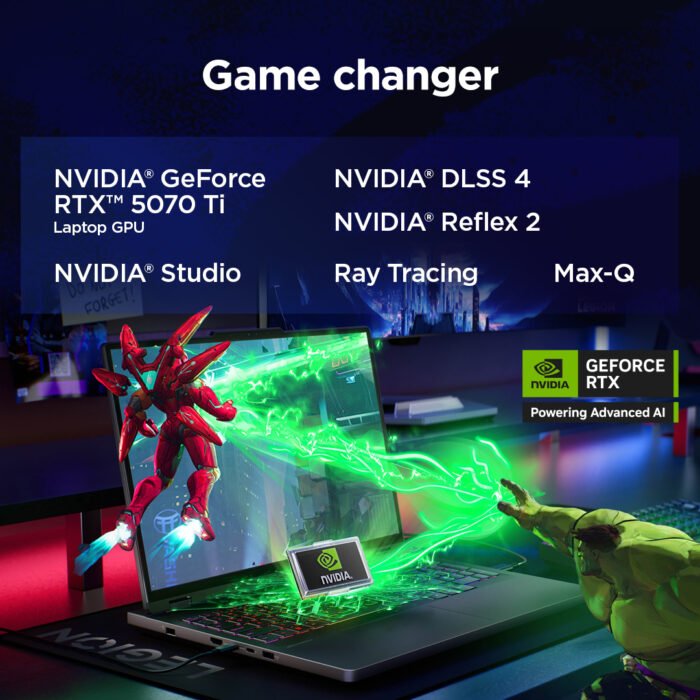 Lenovo Legion Pro 5 16IAX10, 16", WQXGA OLED, Intel Core Ultra 7 255HX, 32 GB DDR5, 1 TB SSD, GeForce RTX 5070 8 GB GDDR7, Windows 11 Home, Eclipse Black