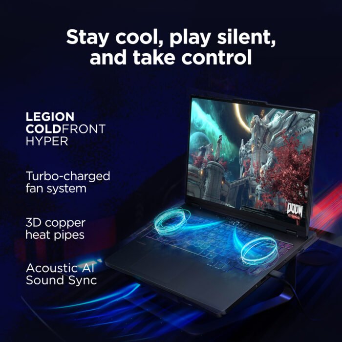 Lenovo Legion Pro 5 16IAX10, 16", WQXGA OLED, Intel Core Ultra 7 255HX, 32 GB DDR5, 1 TB SSD, GeForce RTX 5070 8 GB GDDR7, Windows 11 Home, Eclipse Black