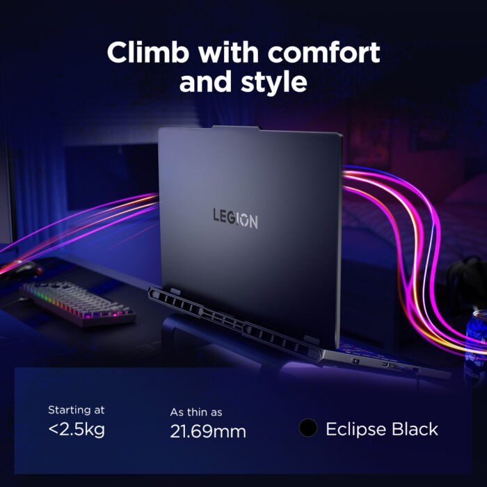 Lenovo Legion Pro 5 16IAX10, 16", WQXGA OLED, Intel Core Ultra 7 255HX, 32 GB DDR5, 1 TB SSD, GeForce RTX 5070 8 GB GDDR7, Windows 11 Home, Eclipse Black