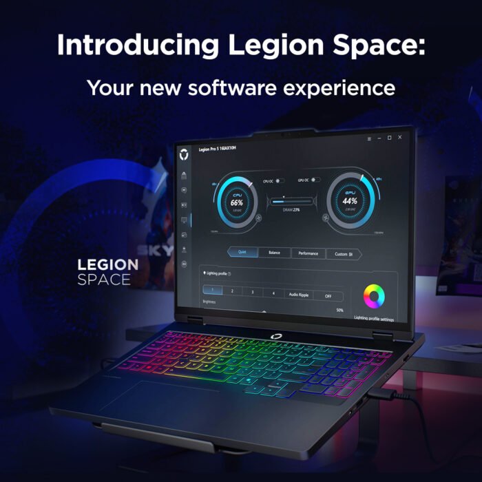Lenovo Legion Pro 5 16IAX10, 16", WQXGA OLED, Intel Core Ultra 7 255HX, 32 GB DDR5, 1 TB SSD, GeForce RTX 5070 8 GB GDDR7, Windows 11 Home, Eclipse Black