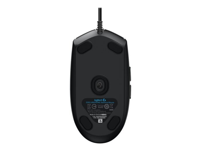 Logitech G102 LIGHTSYNC spēļu pele, vadu, USB, Melna