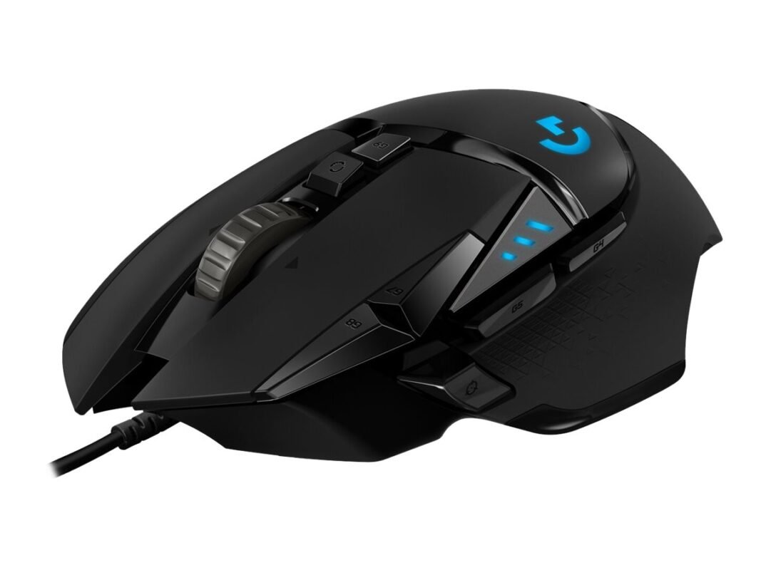 Logitech G502 spēļu pele, vadu, melna