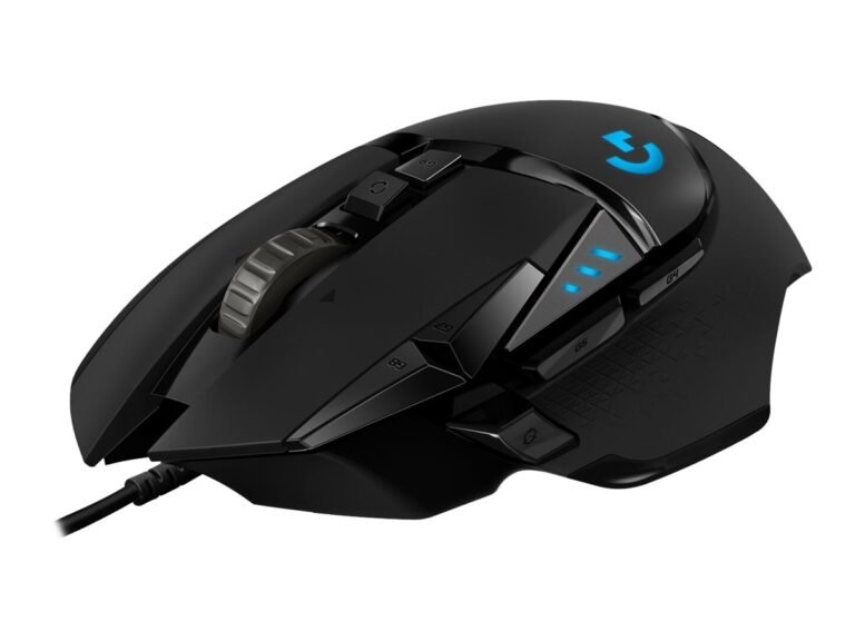 Logitech G502 spēļu pele, vadu, melna