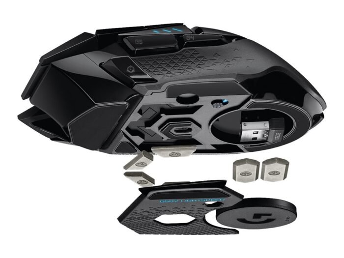 Logitech G502 spēļu pele, vadu, melna