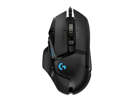 Logitech G502 spēļu pele, vadu, melna
