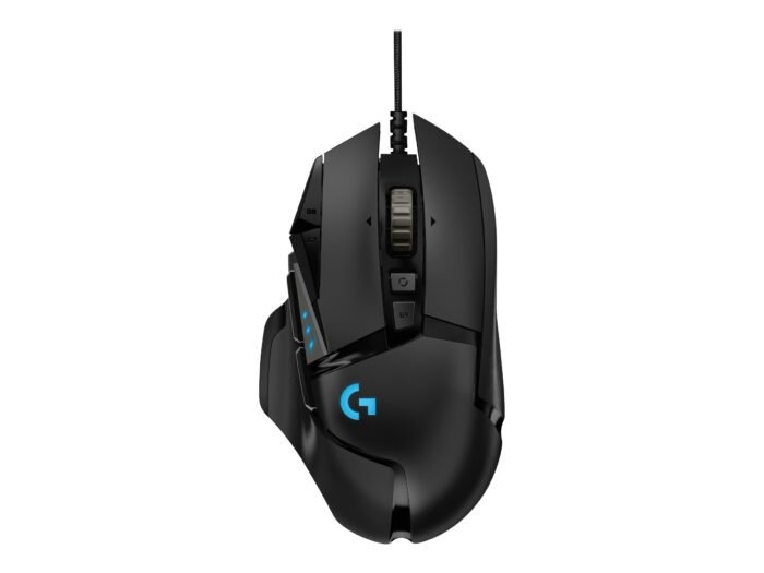 Logitech G502 spēļu pele, vadu, melna