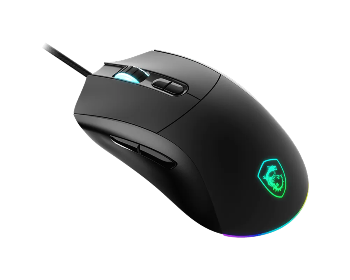 MSI FORGE GM320 spēļu pele, optiskā, vadu, 12800 DPI, USB 2.0, melna