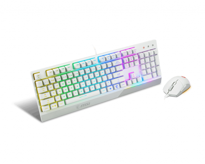 MSI Vigor GK30 COMBO WHITE, tastatūras un peles komplekts