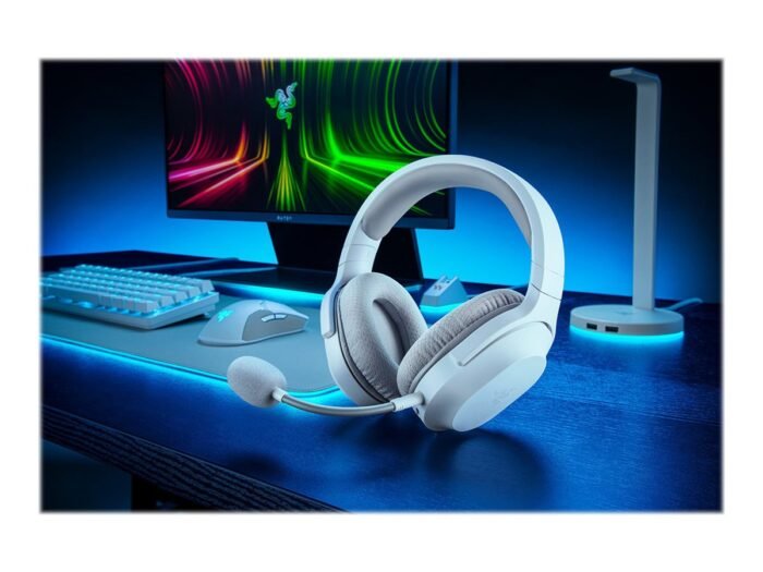Razer Barracuda X spēļu austiņas, bezvadu, Mercury White