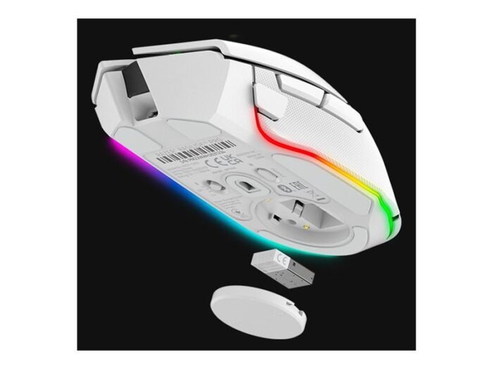 Razer Basilisk V3 Pro spēļu pele, bezvadu, Bluetooth, balta