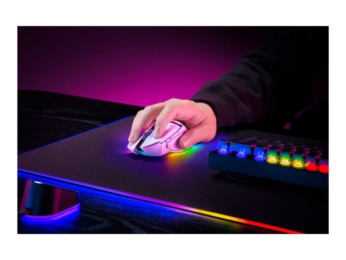 Razer Basilisk V3 Pro spēļu pele, bezvadu, Bluetooth, balta